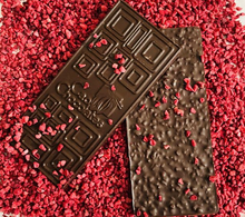 Load image into Gallery viewer, Dark Chocolate single origin Dominican Republic 70% + Raspberries