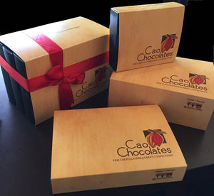 Cao Chocolates' Box of truffles and bonbons