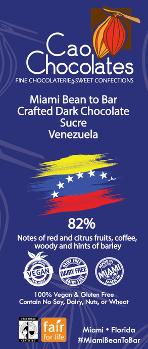 Dark Chocolate single origin Venezuela Sucre 82%